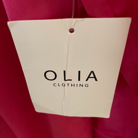 Olia pink satin drape neck tunic - Picture 4 of 5